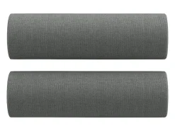 Sofá de 3 plazas con cojines tela gris oscuro 180 cm