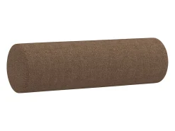 Sofá de 2 plazas con cojines tela marrón 120 cm