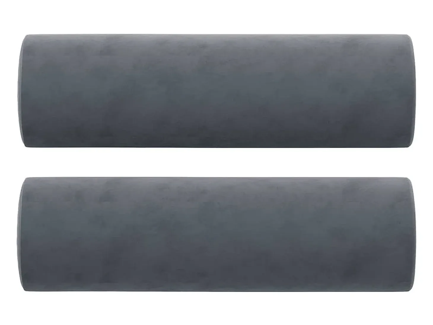 Sofá de 3 plazas con cojines terciopelo gris oscuro 180 cm