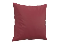 Sofá de 3 plazas con cojines cuero sintético rojo tinto 180 cm