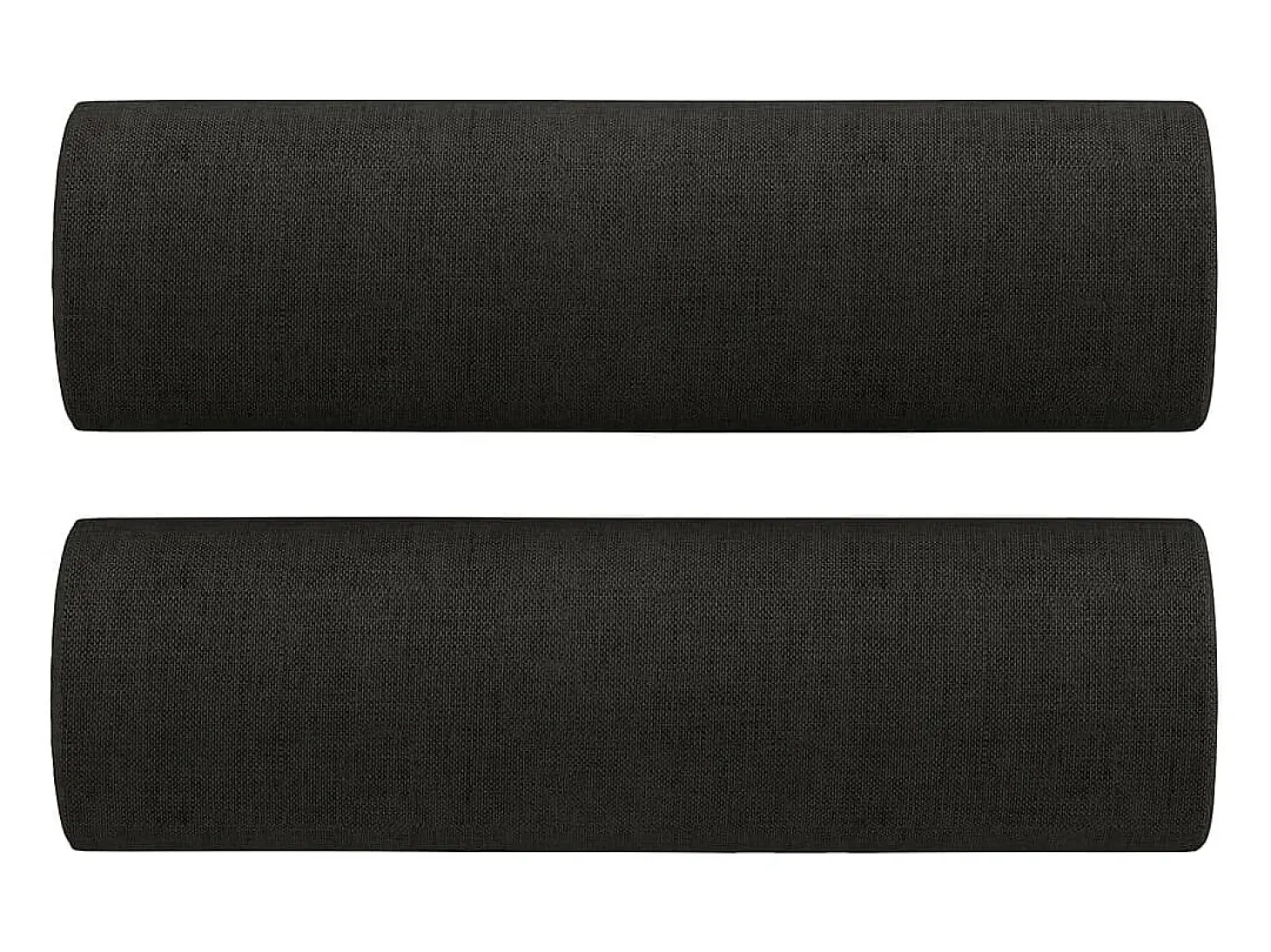 Sofá de 2 plazas con cojines tela negro 140 cm