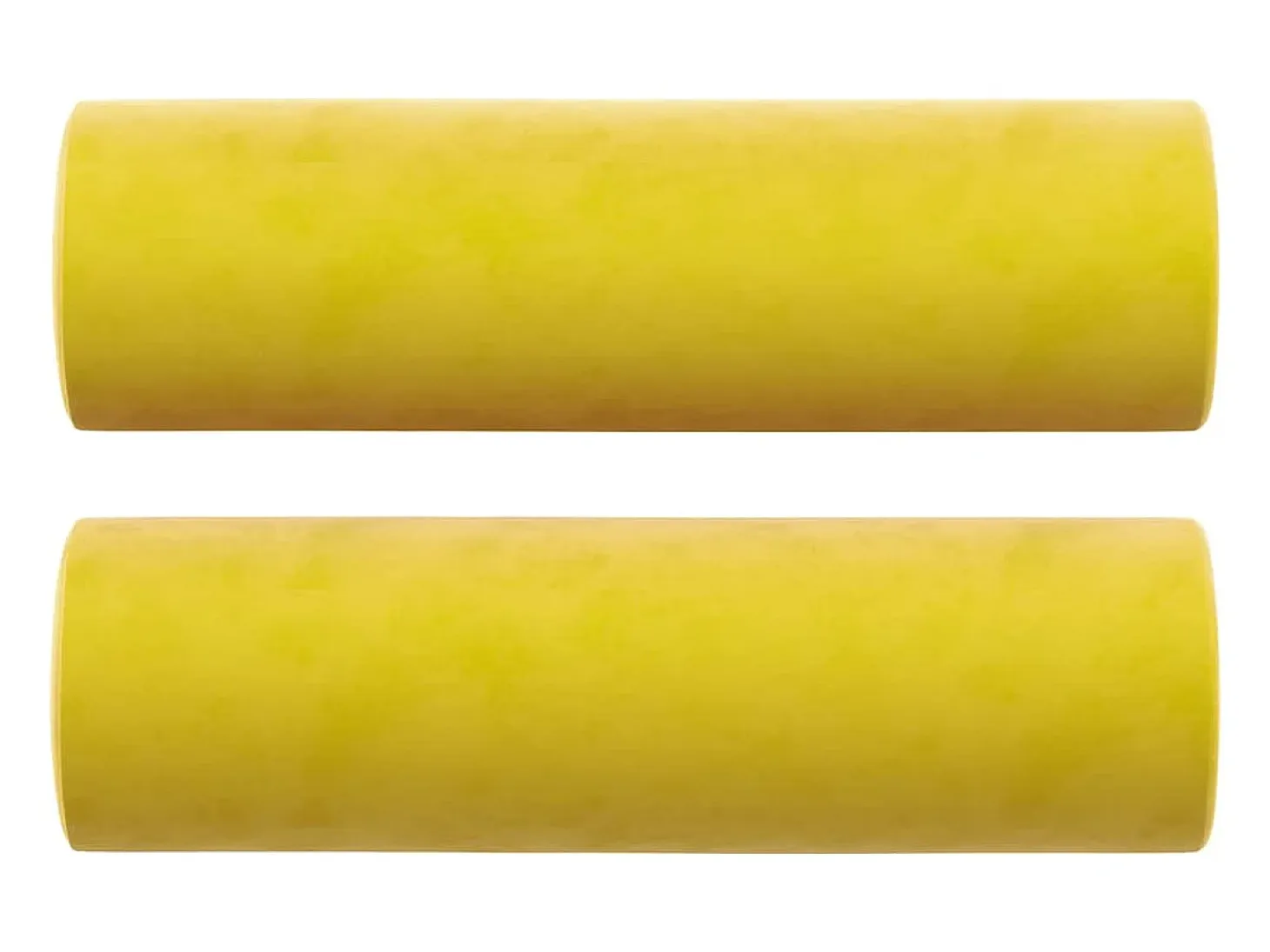 Sofá de 3 plazas con cojines terciopelo amarillo 180 cm