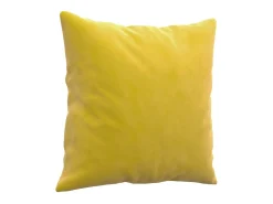 Sofá de 2 plazas con cojines terciopelo amarillo 140 cm