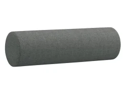Sofá de 2 plazas con cojines tela gris oscuro 120 cm