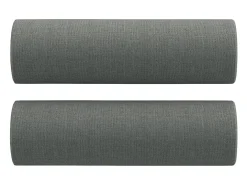 Sofá de 2 plazas con cojines tela gris oscuro 120 cm