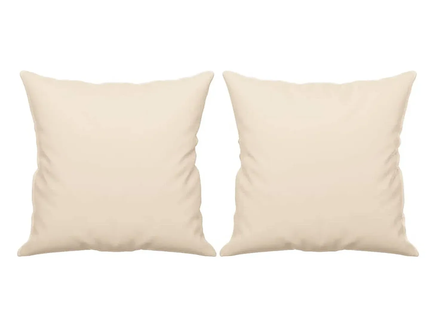 Sofá de 2 plazas con cojines tela de microfibra beige 120 cm