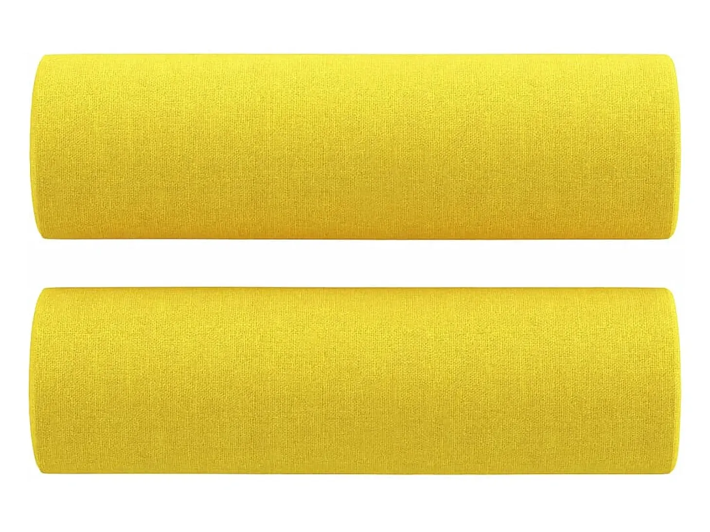 Sofá de 2 plazas con cojines tela amarillo claro 120 cm