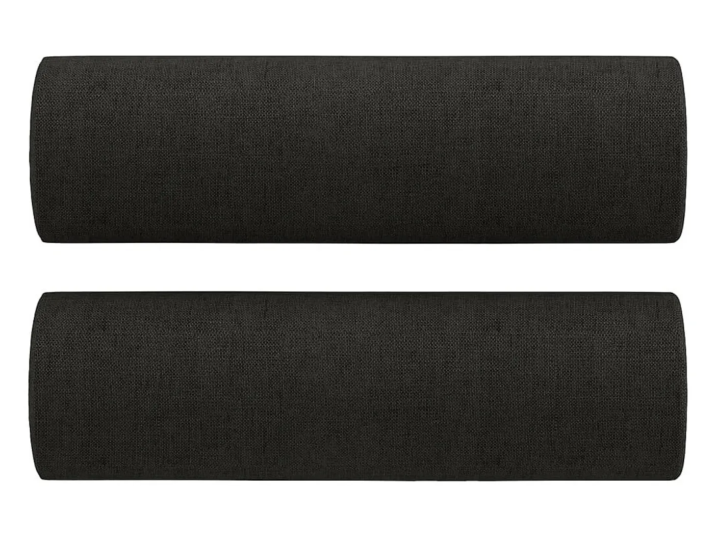 Sofá de 2 plazas con cojines tela negro 140 cm