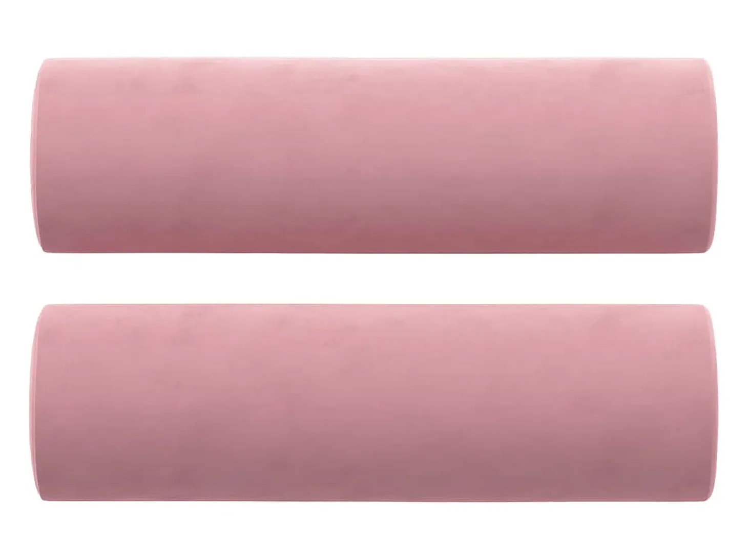 Sofá de 2 plazas con cojines terciopelo rosa 120 cm