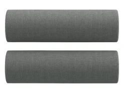 Sofá de 2 plazas con cojines tela gris oscuro 140 cm