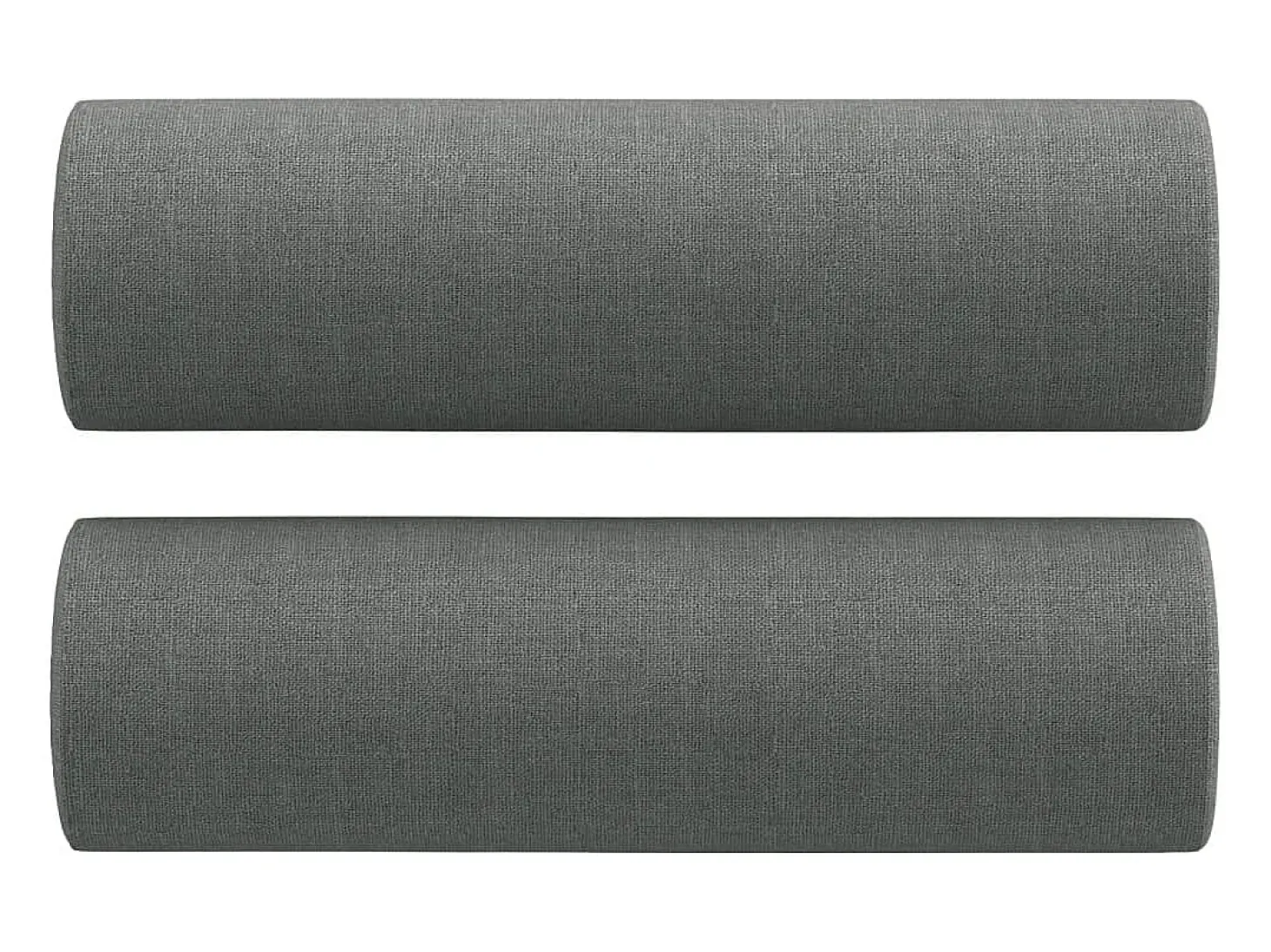 Sofá de 2 plazas con cojines tela gris oscuro 140 cm