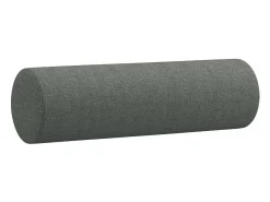 Sofá de 2 plazas con cojines tela gris oscuro 140 cm