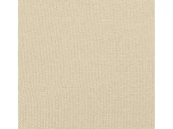 Sofá de 3 plazas con taburete de tela crema 180 cm