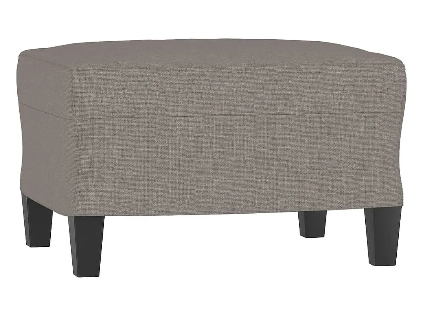 Sofá de 3 plazas con taburete de tela gris taupe 180 cm