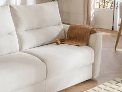Sofá de 3 plazas convertible exprés tejido chenilla beige 13 cm DOVENA de Maison Céphy