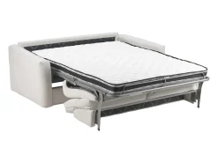 Sofá de 3 plazas convertible exprés tejido chenilla beige 13 cm DOVENA de Maison Céphy