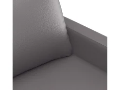Sofá de 2 plazas de cuero sintético gris 140 cm