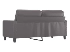 Sofá de 2 plazas de cuero sintético gris 140 cm