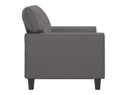 Sofá de 2 plazas de cuero sintético gris 120 cm