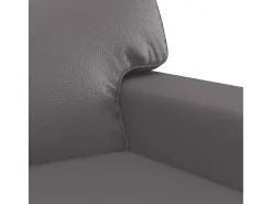 Sofá de 2 plazas de cuero sintético gris 120 cm