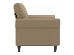 Sofá de 2 plazas de cuero sintético color capuchino 120 cm