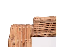 Sofá de 3 plazas de ratán natural