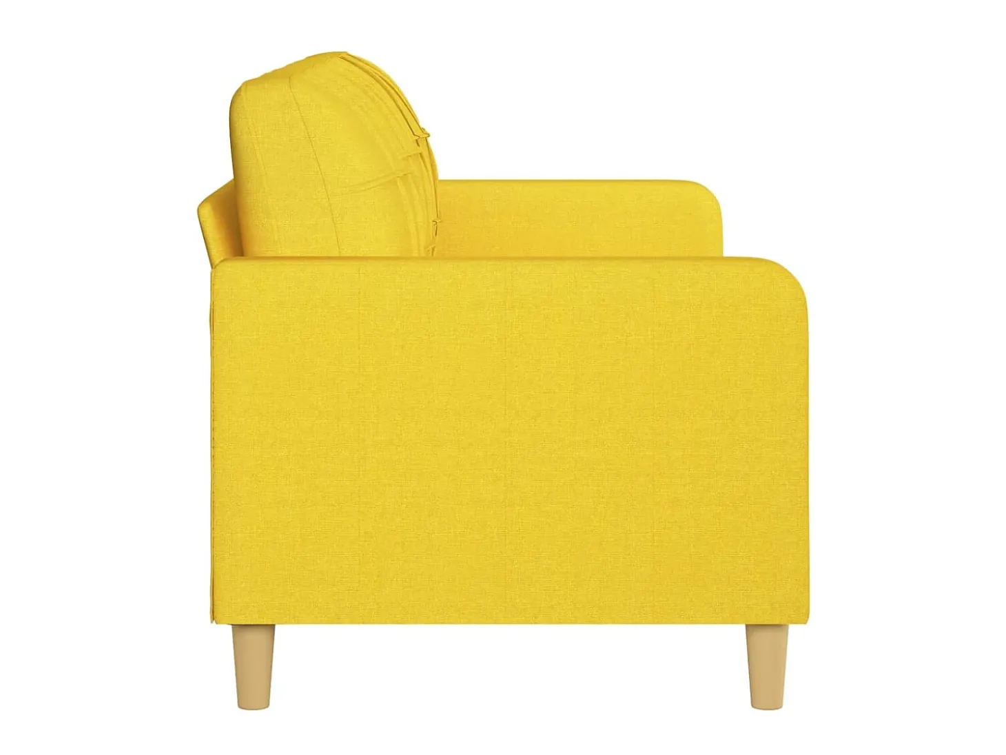 Sofá de 3 plazas de tela amarillo claro 180 cm PWFG71102