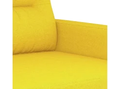 Sofá de 2 plazas de tela amarillo claro 120 cm