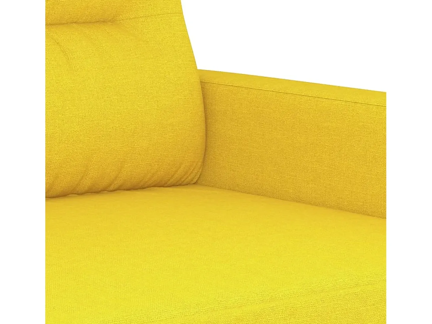 Sofá de 2 plazas de tela amarillo claro 120 cm