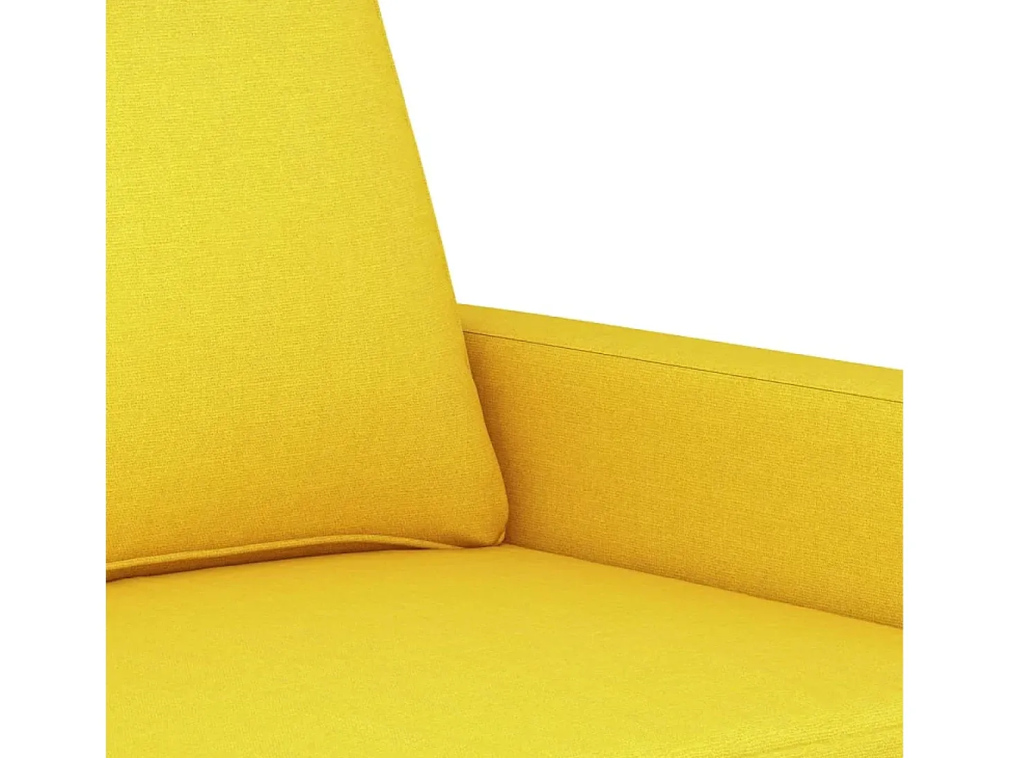 Sofá de 2 plazas de tela amarillo claro 140 cm