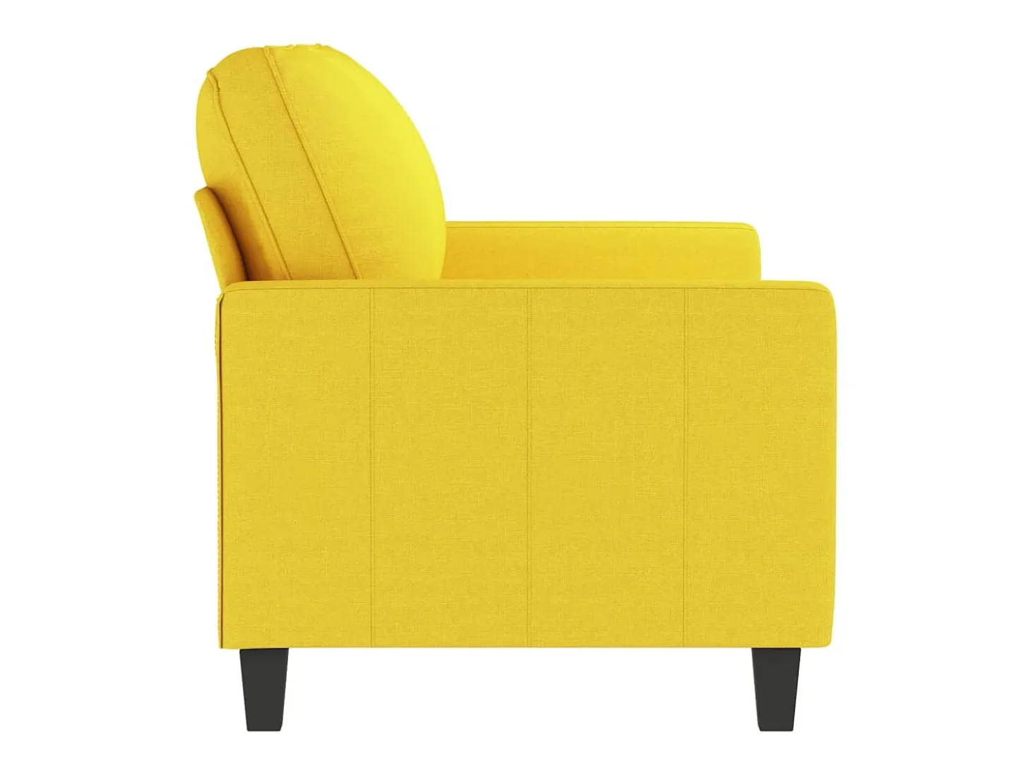 Sofá de 2 plazas de tela amarillo claro 140 cm