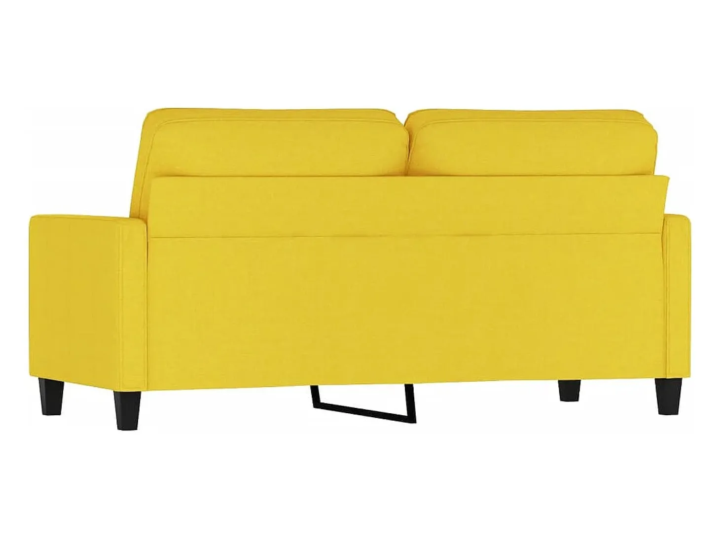 Sofá de 2 plazas de tela amarillo claro 140 cm