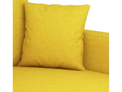 Sofá de 2 plazas de tela amarillo claro 120 cm