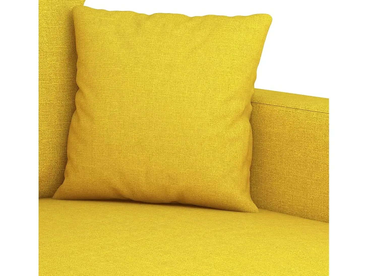 Sofá de 2 plazas de tela amarillo claro 120 cm