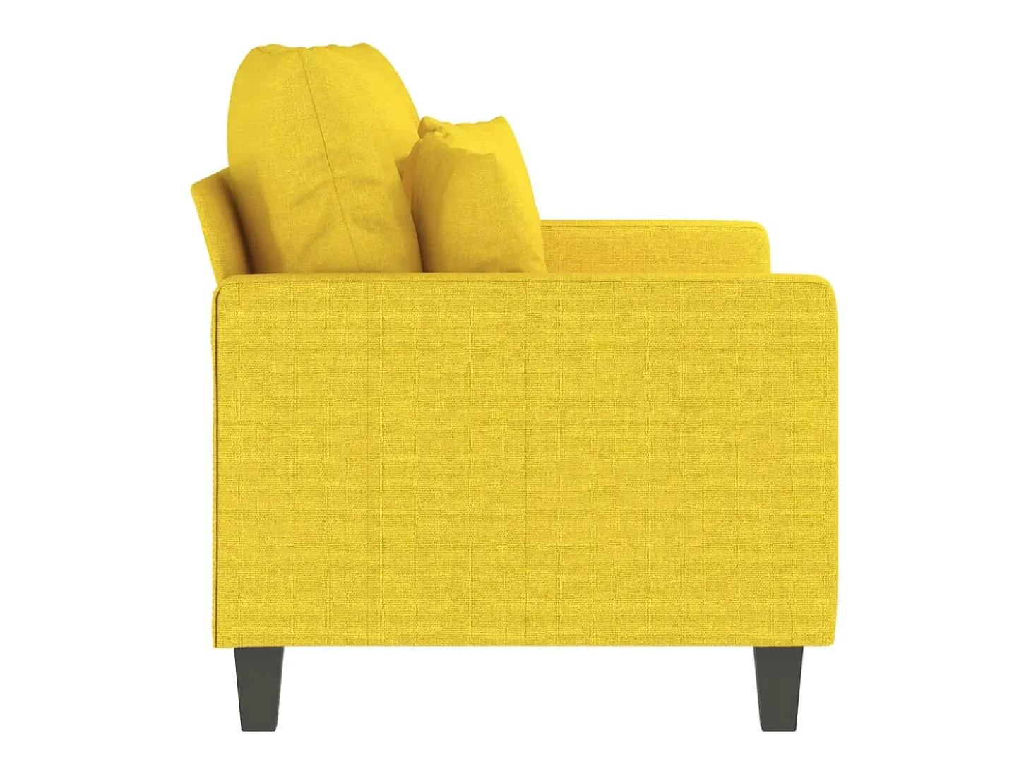 Sofá de 2 plazas de tela amarillo claro 120 cm