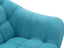 Sofá de 2 plazas de tela azul acolchado. Estilo escandinavo. CASERTA