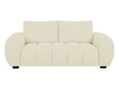 Sofá de 3 plazas de tela beige efecto acolchado estilo diseño BERENIA