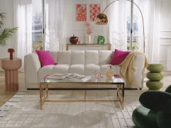 Sofá de 3 plazas de tela color beige Chiné DILOME de Pascal Morabito