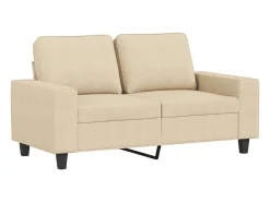 Sofá de 2 plazas de tela color crema 120 cm PWFG97489