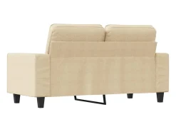 Sofá de 2 plazas de tela color crema 120 cm PWFG97489