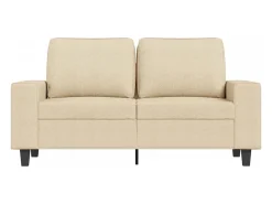 Sofá de 2 plazas de tela color crema 120 cm PWFG97489