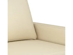 Sofá de 2 plazas de tela color crema 140 cm