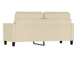 Sofá de 2 plazas de tela color crema 140 cm