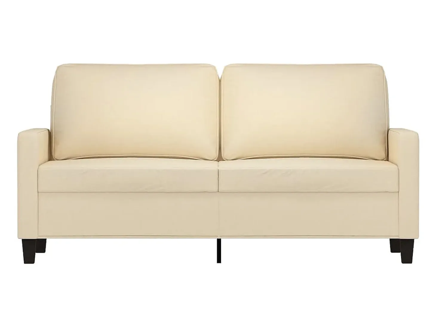 Sofá de 2 plazas de tela color crema 140 cm