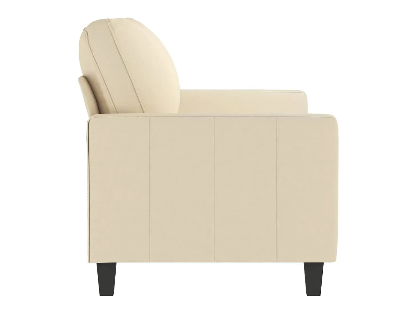 Sofá de 2 plazas de tela color crema 140 cm