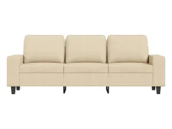 Sofá de 3 plazas de tela crema 180 cm PWFG61445