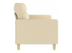 Sofá de 3 plazas de tela crema 180 cm