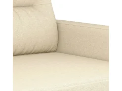 Sofá de 3 plazas de tela crema 180 cm