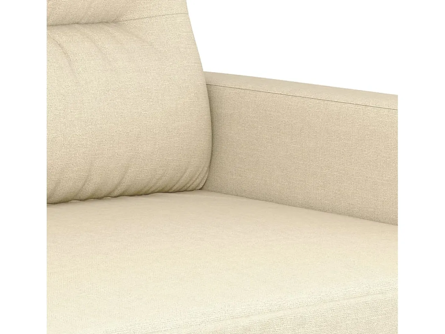 Sofá de 3 plazas de tela crema 180 cm