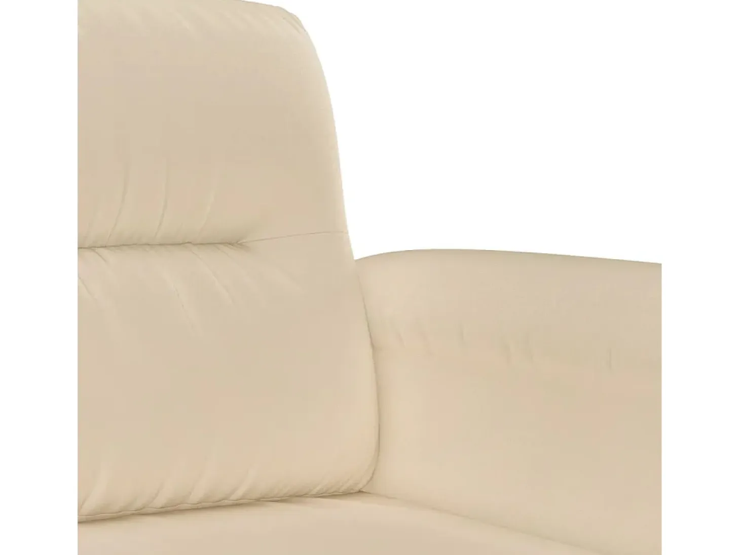 Sofá de 2 plazas de tela de microfibra color crema 120 cm
